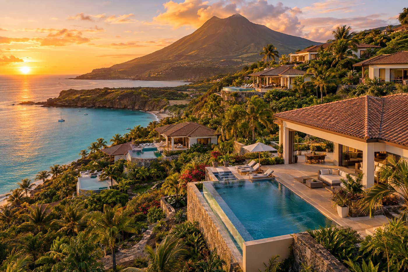 Beachfront villa, St Kitts
